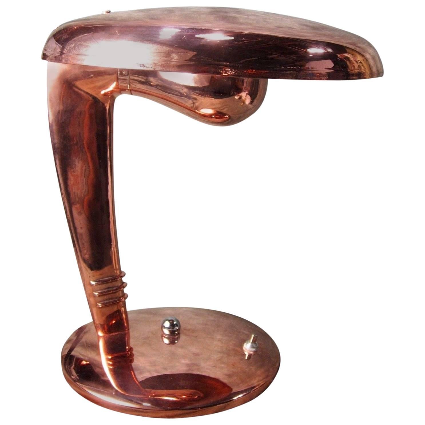 Machine Age Table Desk Lamp Faries Cobra Streamline Art Deco