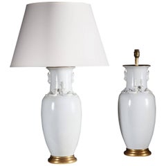 Fine Pair of Blanc de Chine Lamps