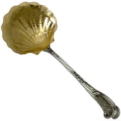 Odiot Rare French Sterling Silver 18 Karat Gold Strawberry Spoon