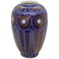 Splendid Blue Porcelain Vase by Sèvres, 1925