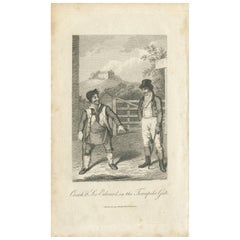 Antiker Druck von Crack und Sir Edward im Turnpike-Tor von J. Wheble, 1803