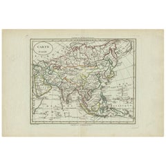 Antique Map of Asia by A. Blondeau, circa 1800