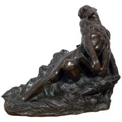 'Final Effort', a Bronze Sculpture by Belgium Joseph Alfred Van Gent