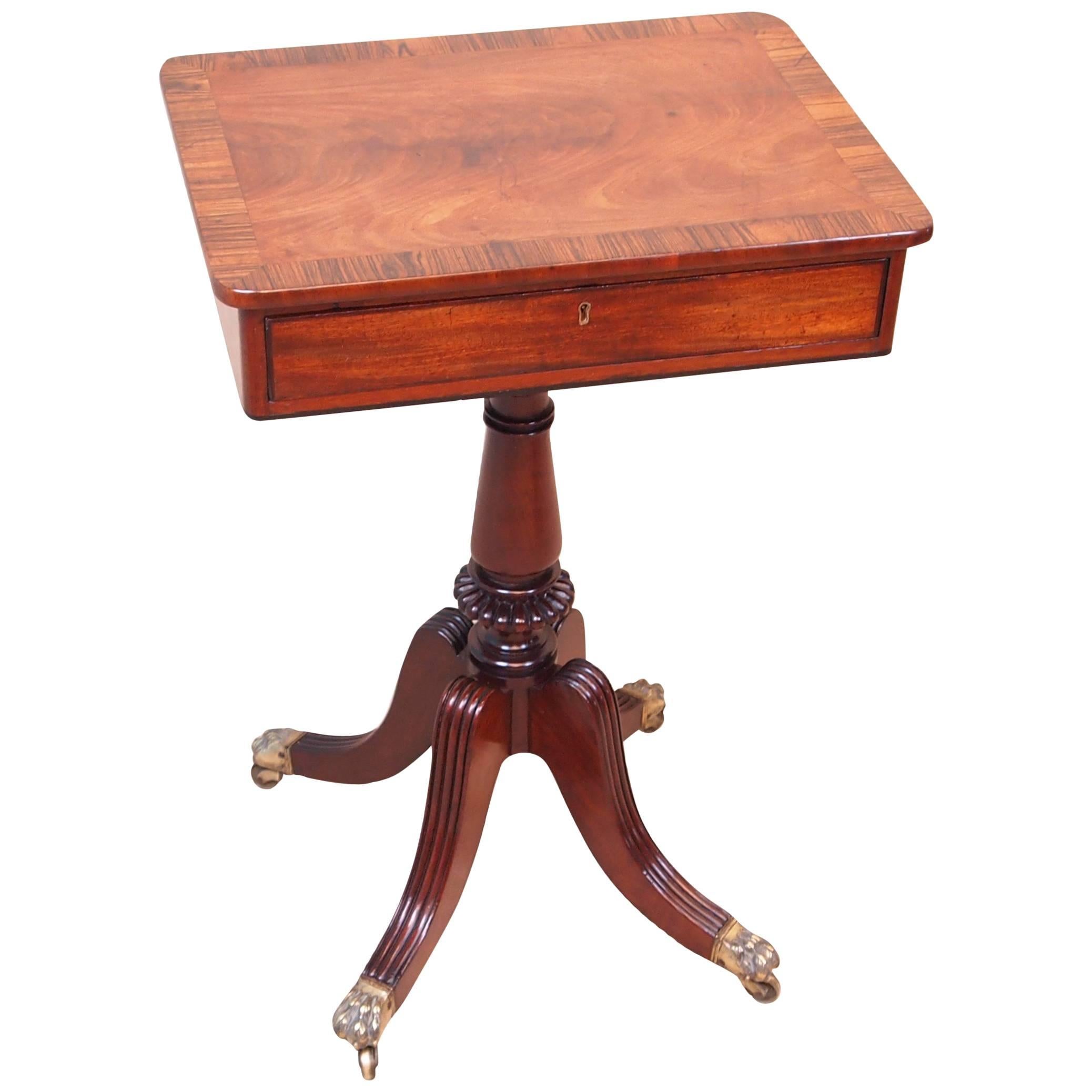 Antique Regency Mahogany Lamp Table