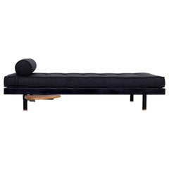 Retro Jean Prouve Mid Century Modern Metal Black SCAL French Daybed, circa 1950