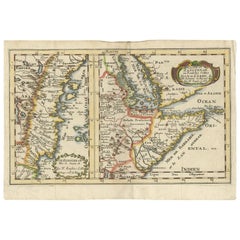 Antique Map of Zanzibar and the East African Coast by N. Sanson, circa 1690