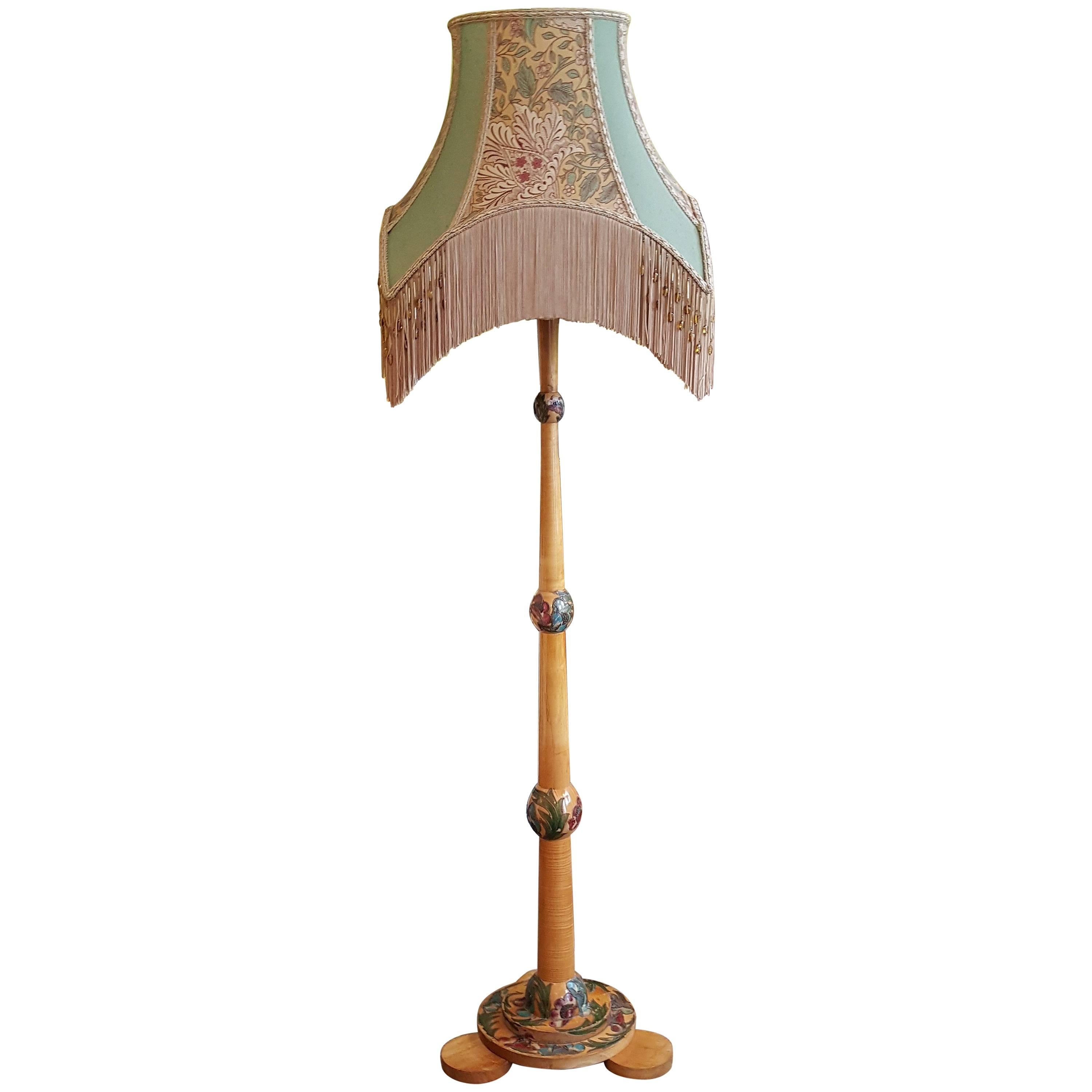 Art Deco Sycamore Standard Lamp