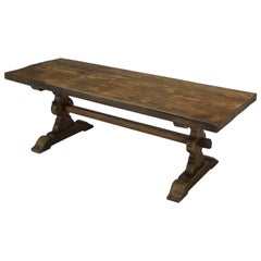 Antique French Trestle Dining Table, circa 1900