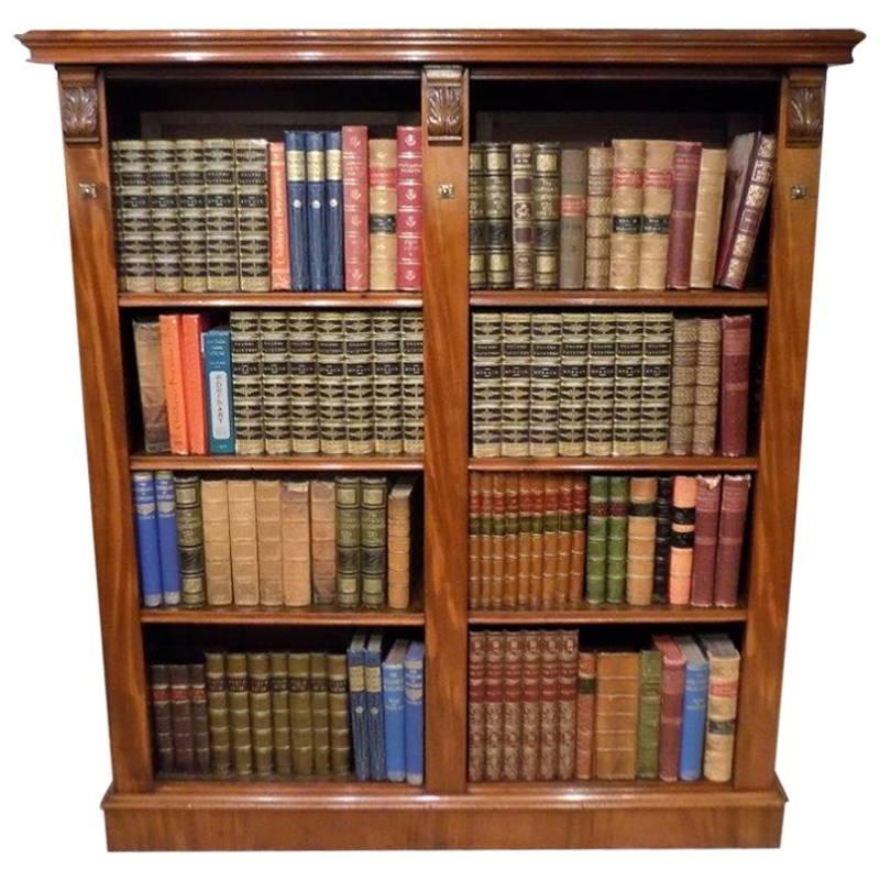 Fine Quality Mahogany Victorian Period Open Bookcase by Maple & Co.