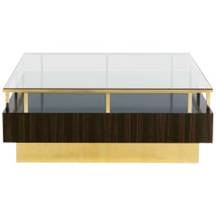 Coffee Table in Ebony and Glass