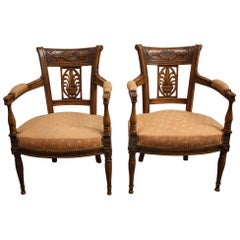 Beautiful Pair of 19th Century French Armchairs