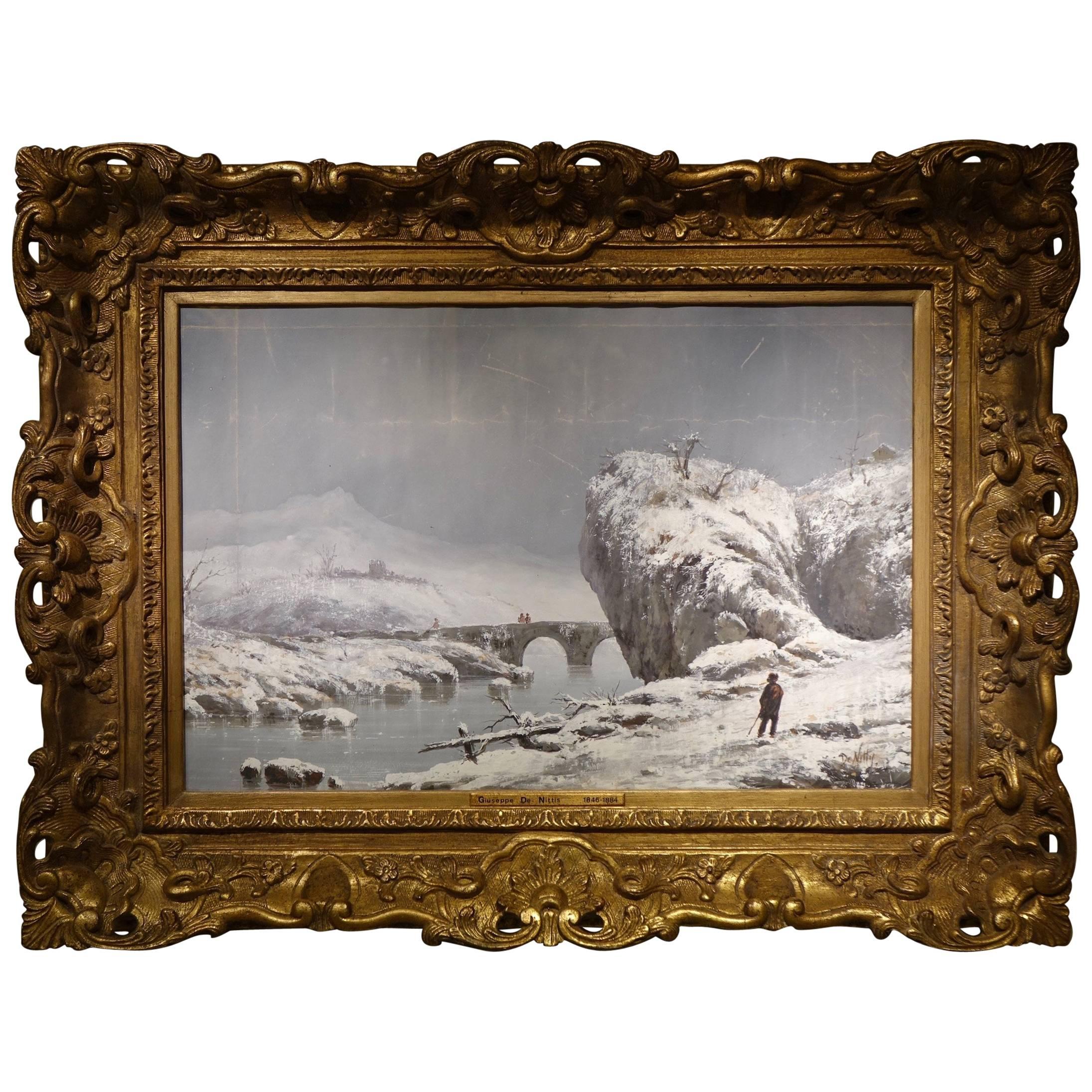 Giuseppe De Nittis, Snow Landscape For Sale