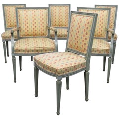 Set of Six Jansen Style Dining Room Chairs