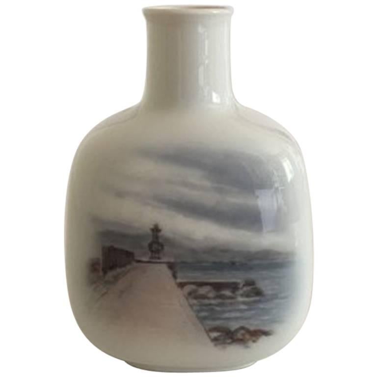 Royal Copenhagen Test Vase with Pier Motif For Sale