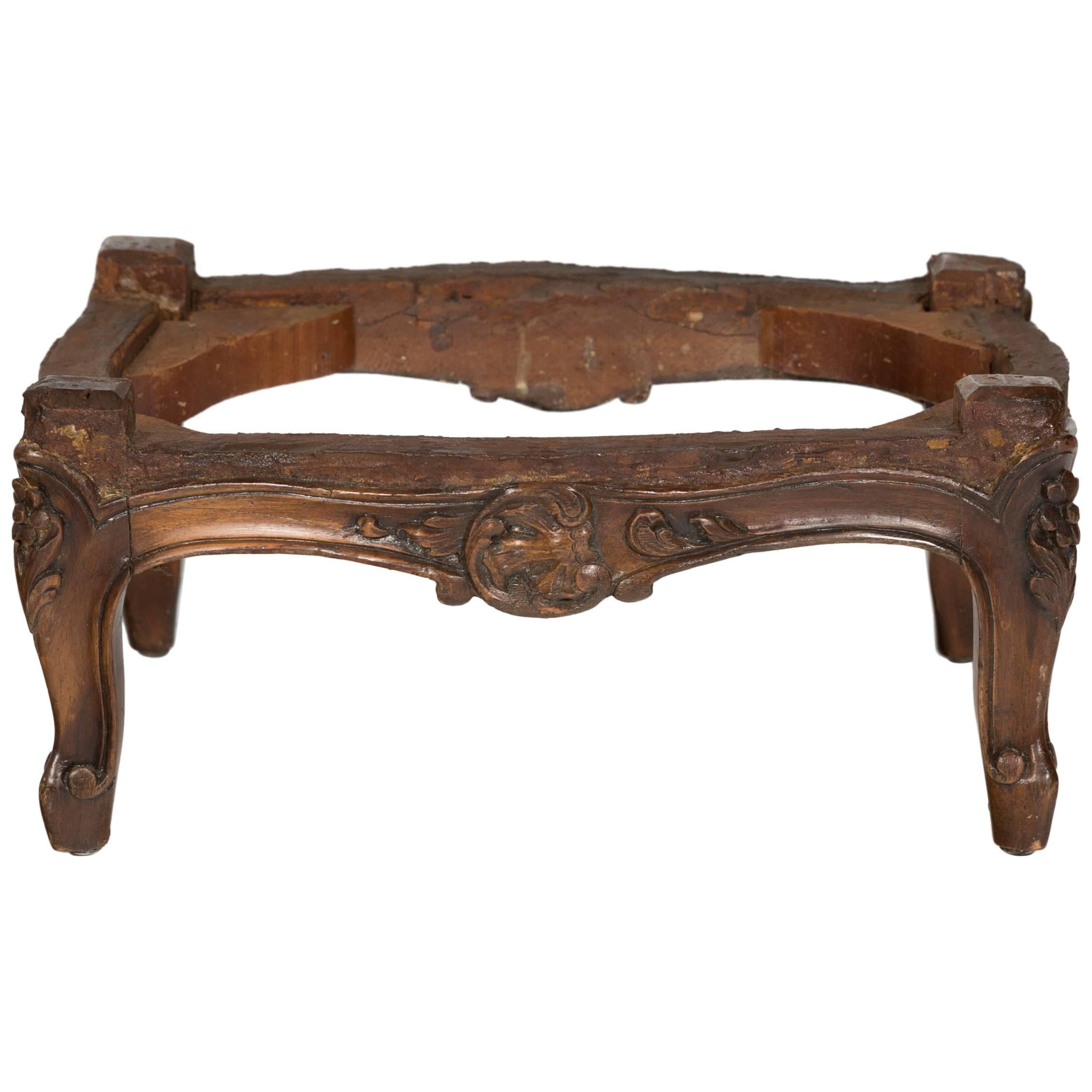 1930s Carved French Footstool