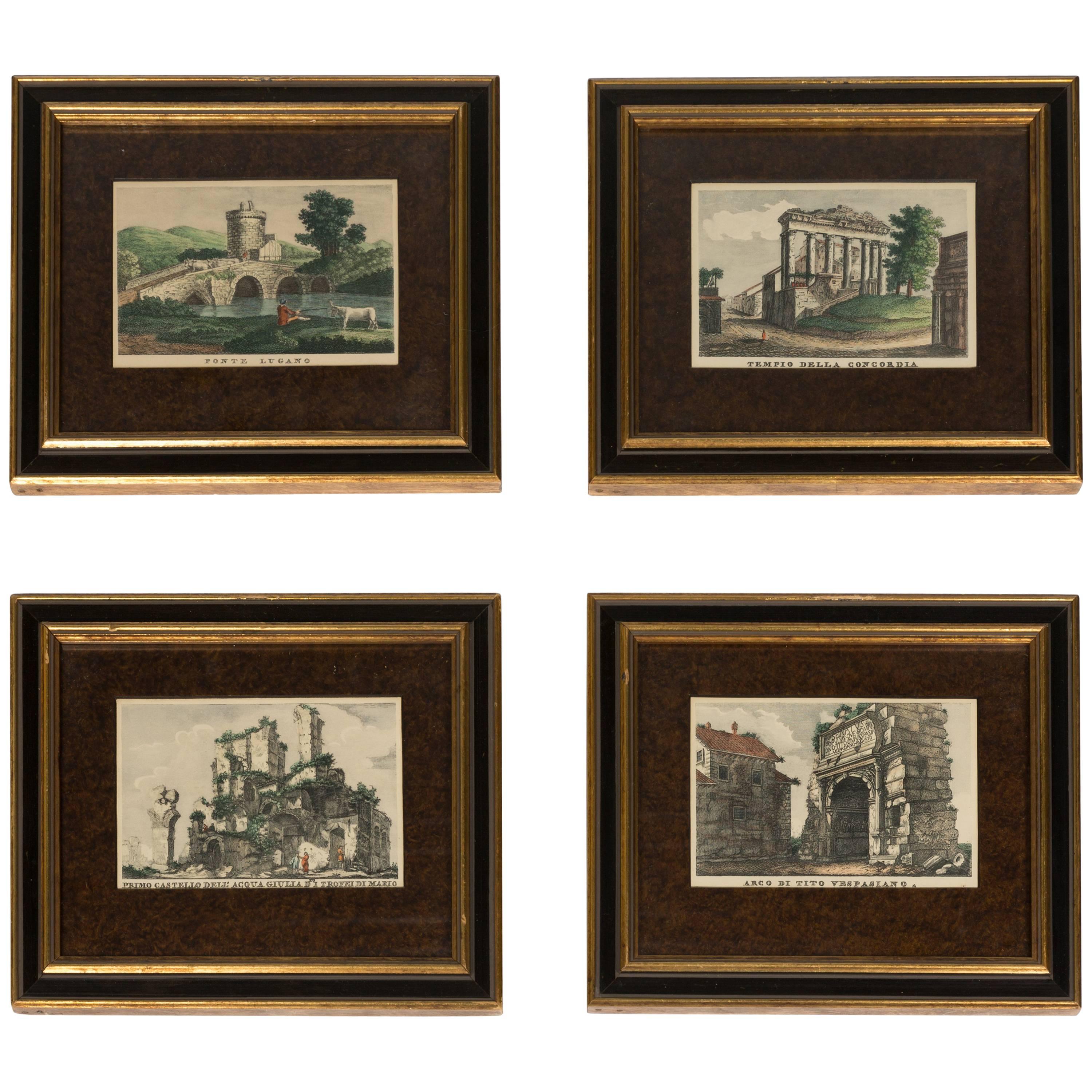 Four 18th Century Classical Prints of Rome