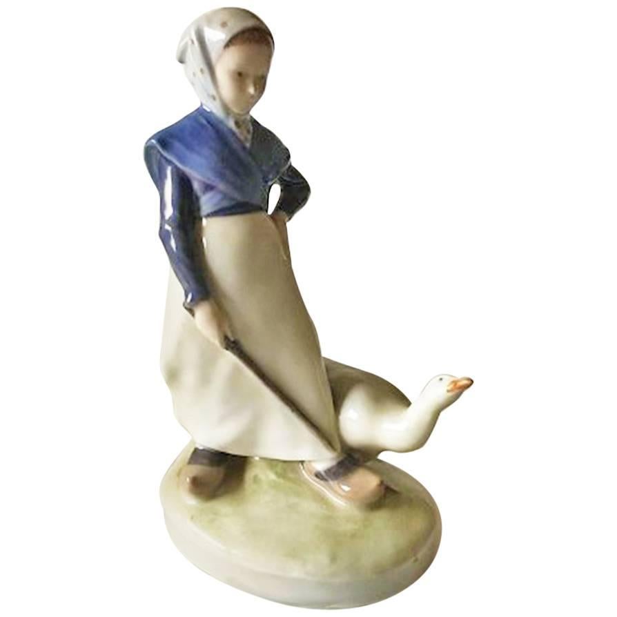 Royal Copenhagen Figurine Goose Girl For Sale