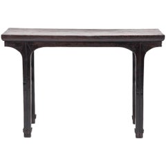 Mid-19th Century Chinese Plank Top Sword Leg Side Table