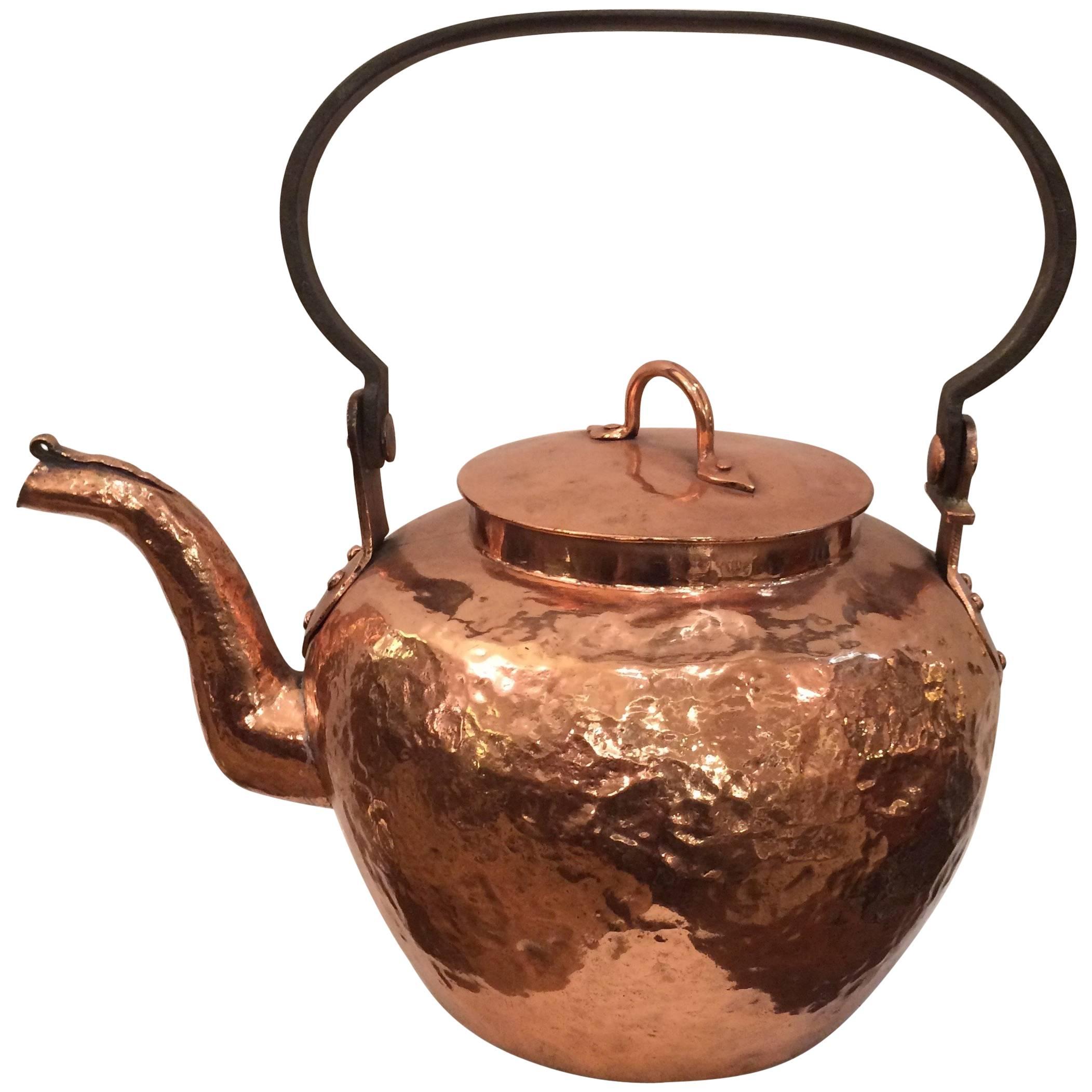 Wonderful Large Copper Kettle Teapot