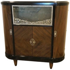 Art Deco Vitrine by L. Majorelle in Mahogany Bronze Crystal