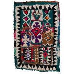 Rectangular Handmade Tapestry from Berber Women with Geometric Patterns