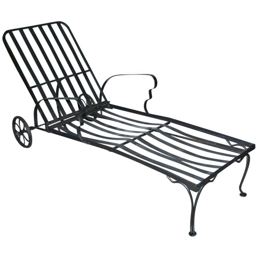 Black Steel Patio Chaise Longue For Sale at 1stDibs patio chaise lounge