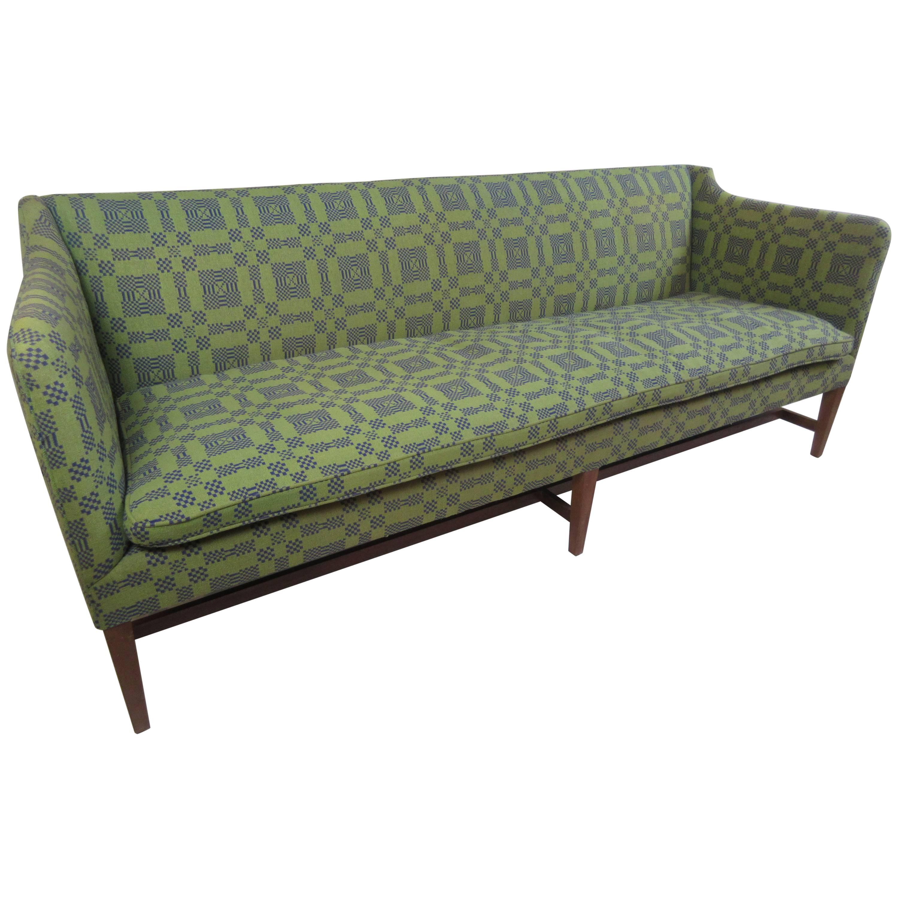 Kaare Klint Style Sofa in Original Reversible Weave Fabric