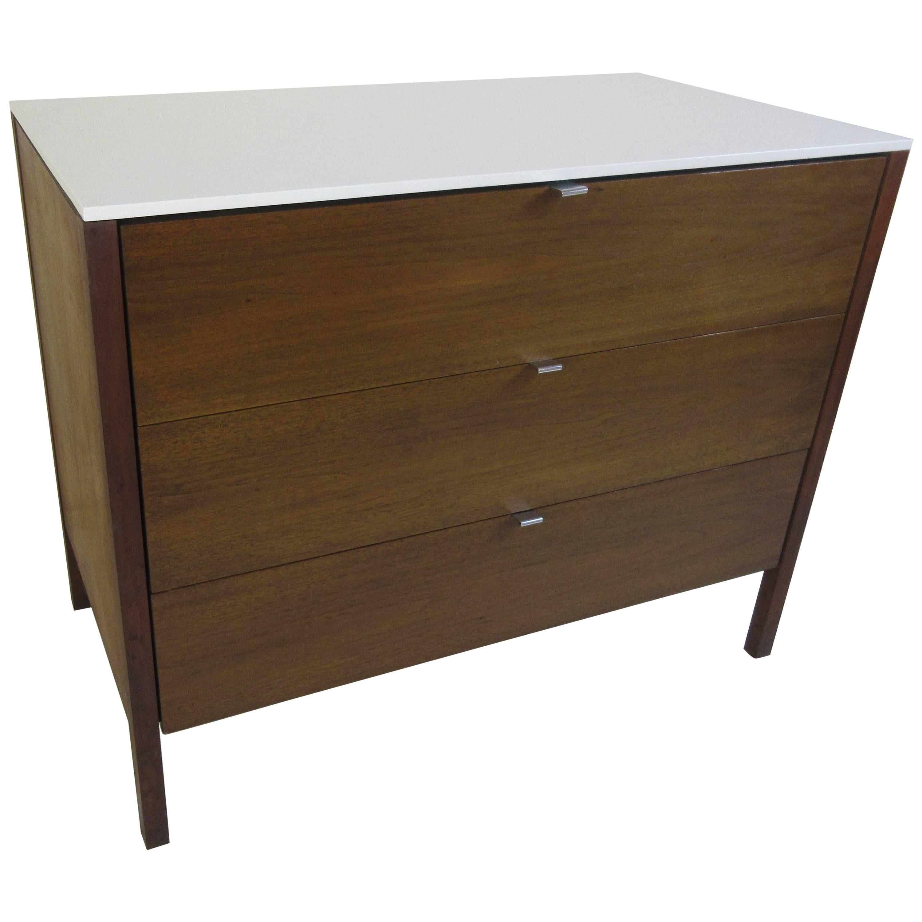 Florence Knoll for Knoll Three-Drawer Cabinet with Silestone Top