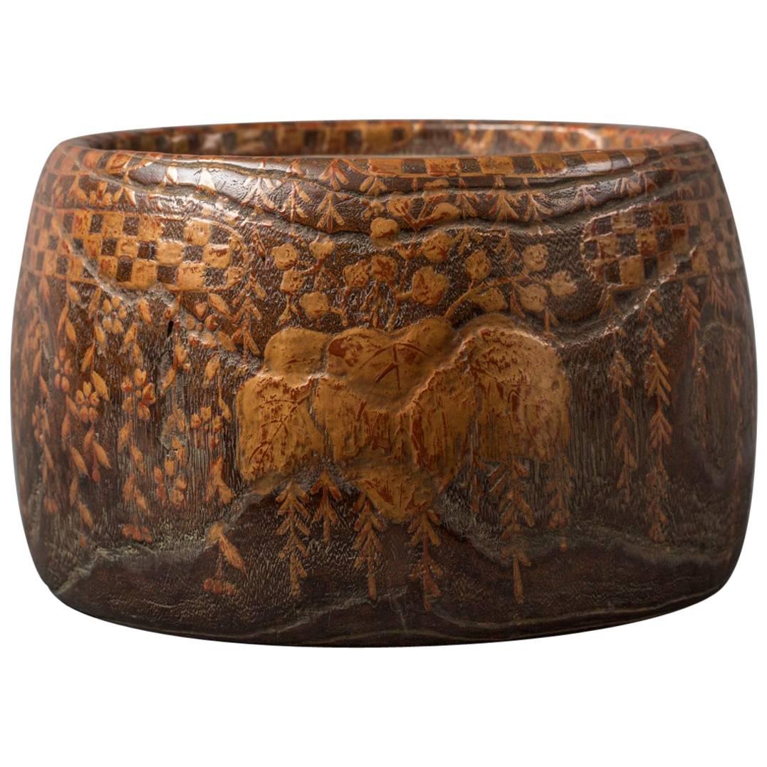 Japanese Wood and Lacquer Hand Warmer