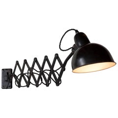 Vintage Industrial Scissor Lamp by Kaiser Idell, circa 1940