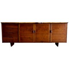 Free Edge Walnut Credenza by Gino Russo