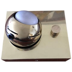 Brass Arredoluce Style Eyeball Table or Sconce Lamp, Italian Design 1970s