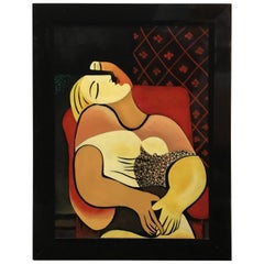 Interpretation in Gloss Lacquer of Picasso's Painting "Le Reve"