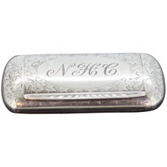 Victorian Silver Pill / Snuff Box by George Unite, Birmingham, 1888