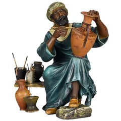 Austrian Bronze Study Entitled “Arab Potter” by Franz Bergman