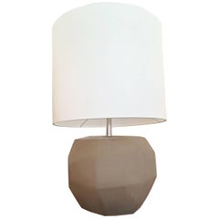 Beautiful Grey Frosted Glass Table Lamp