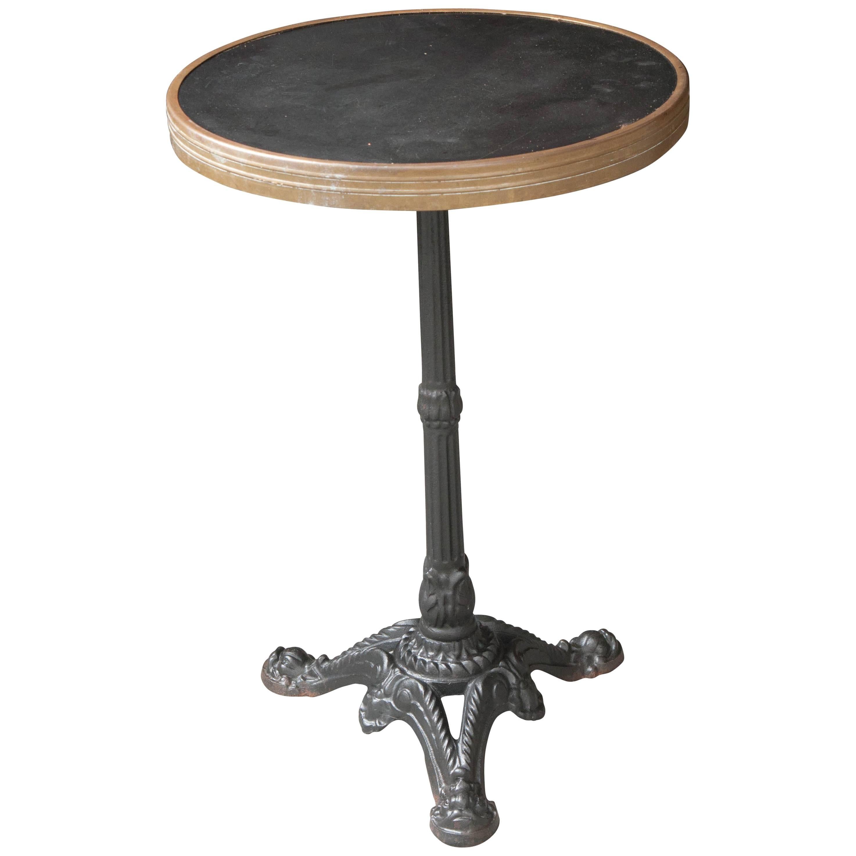 French 1920s Small Round Bistro Table