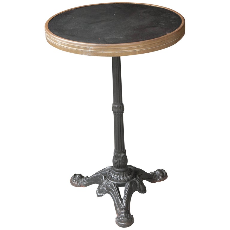 French 1920s Small Round Bistro Table at 1stDibs