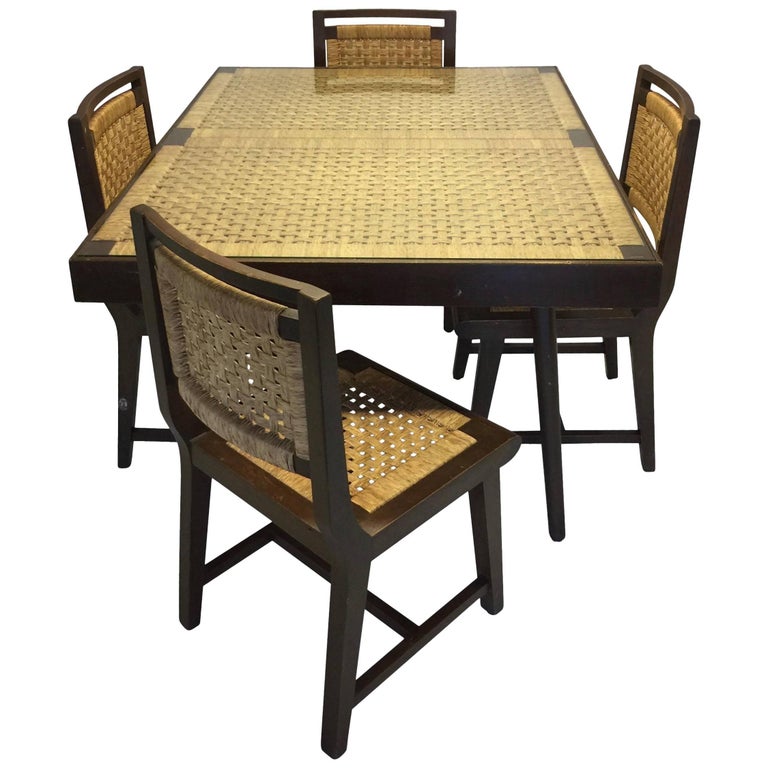 1960s Mexican Modernist FivePiece Dining Set, Attributed to Michael