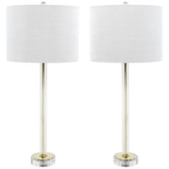 Mid century Glass Table Lamps