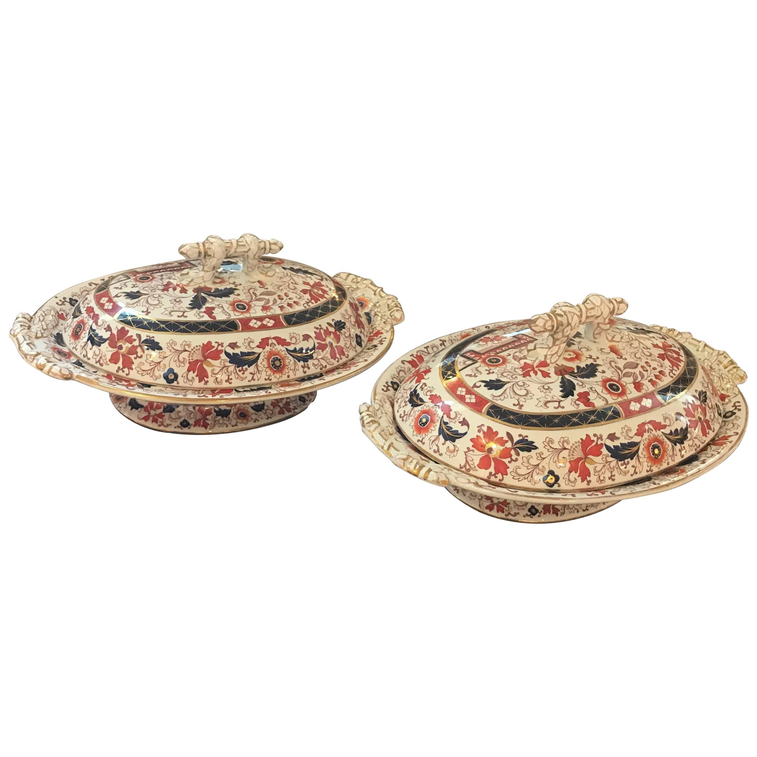 Pair of 19th Century Covered Dishes