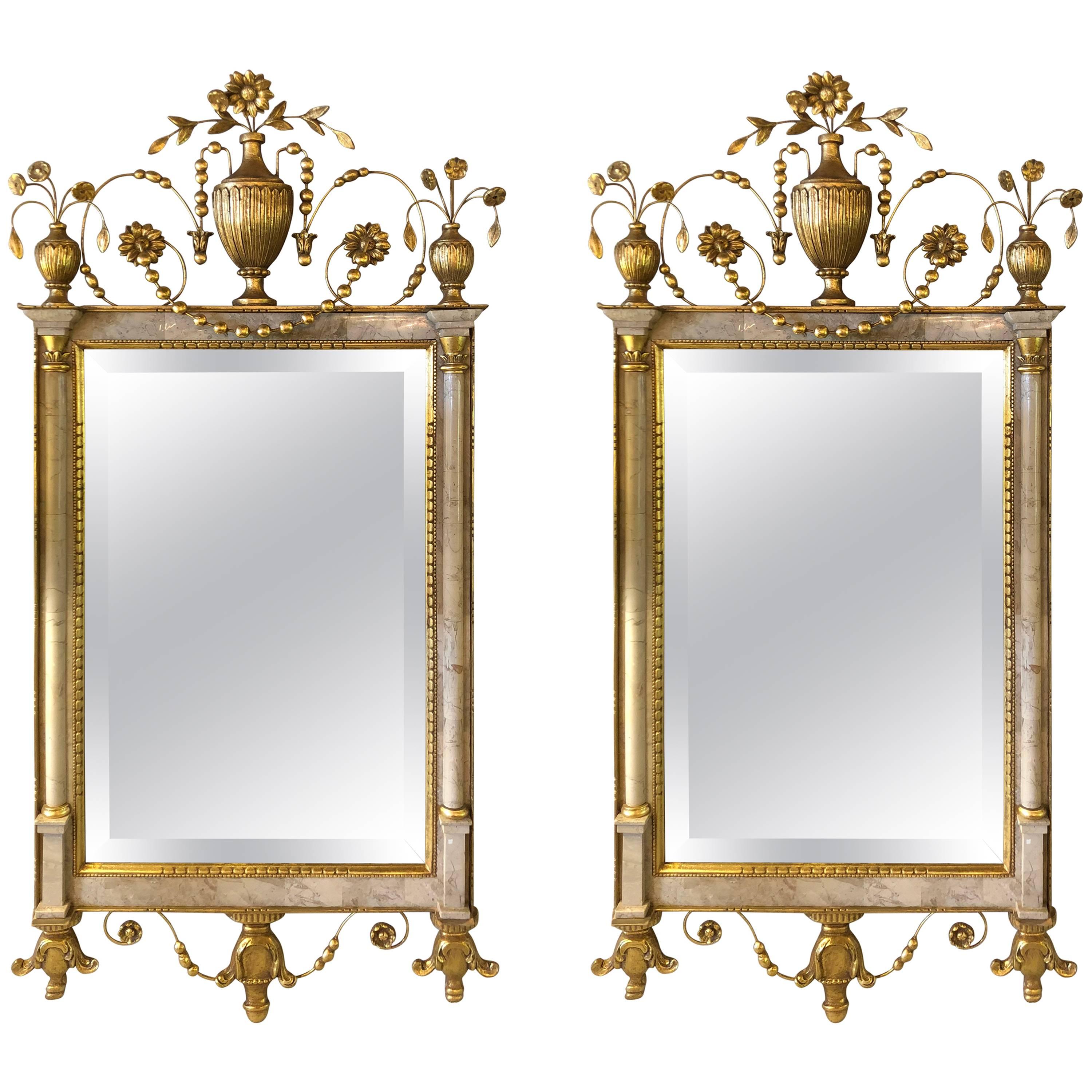 Fine Pair of Gilt Northern Italian Wall or Console Mirrors