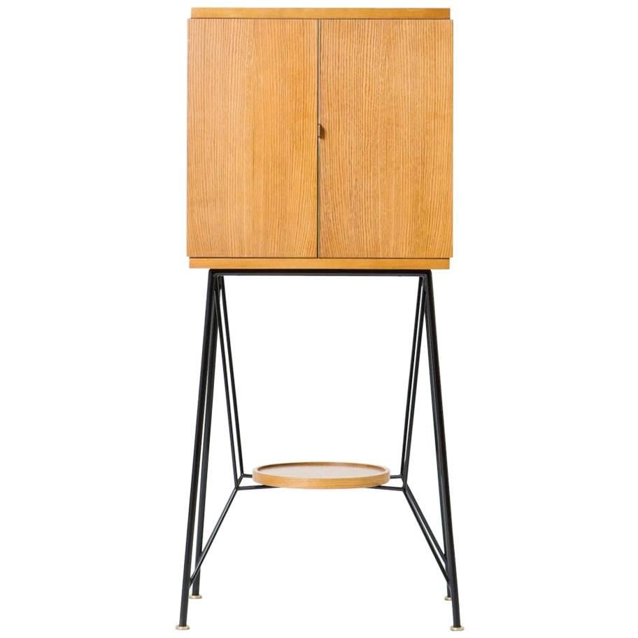 Bar Cabinet '69' - Oak venner, Metal and Brass