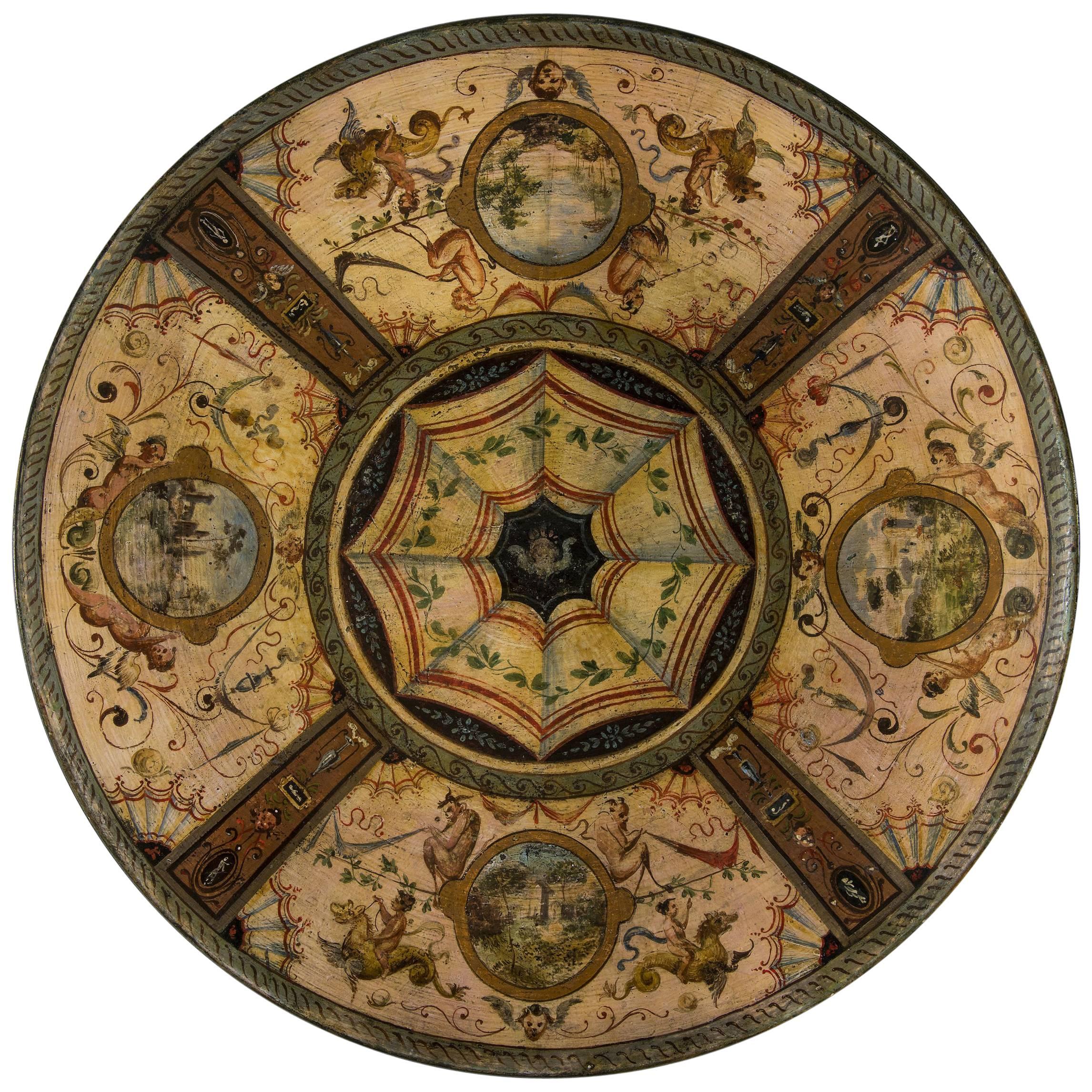 Late 19th Century Terracotta Grand Tour Painted and Decorated Plate
