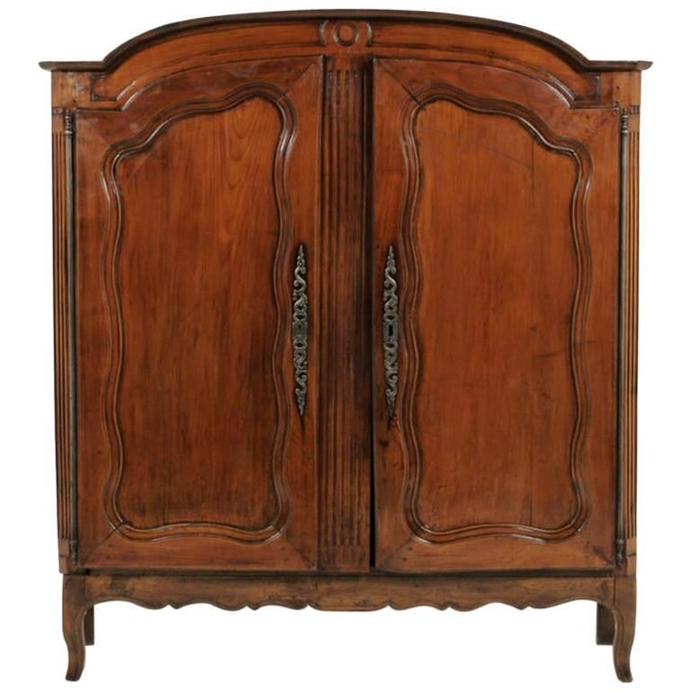 Unusually Short French Cherrywood Armoire At 1stdibs