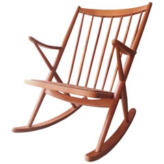 Danish Rocking Chair by Frank Reenskaug for Brahmin Mobler