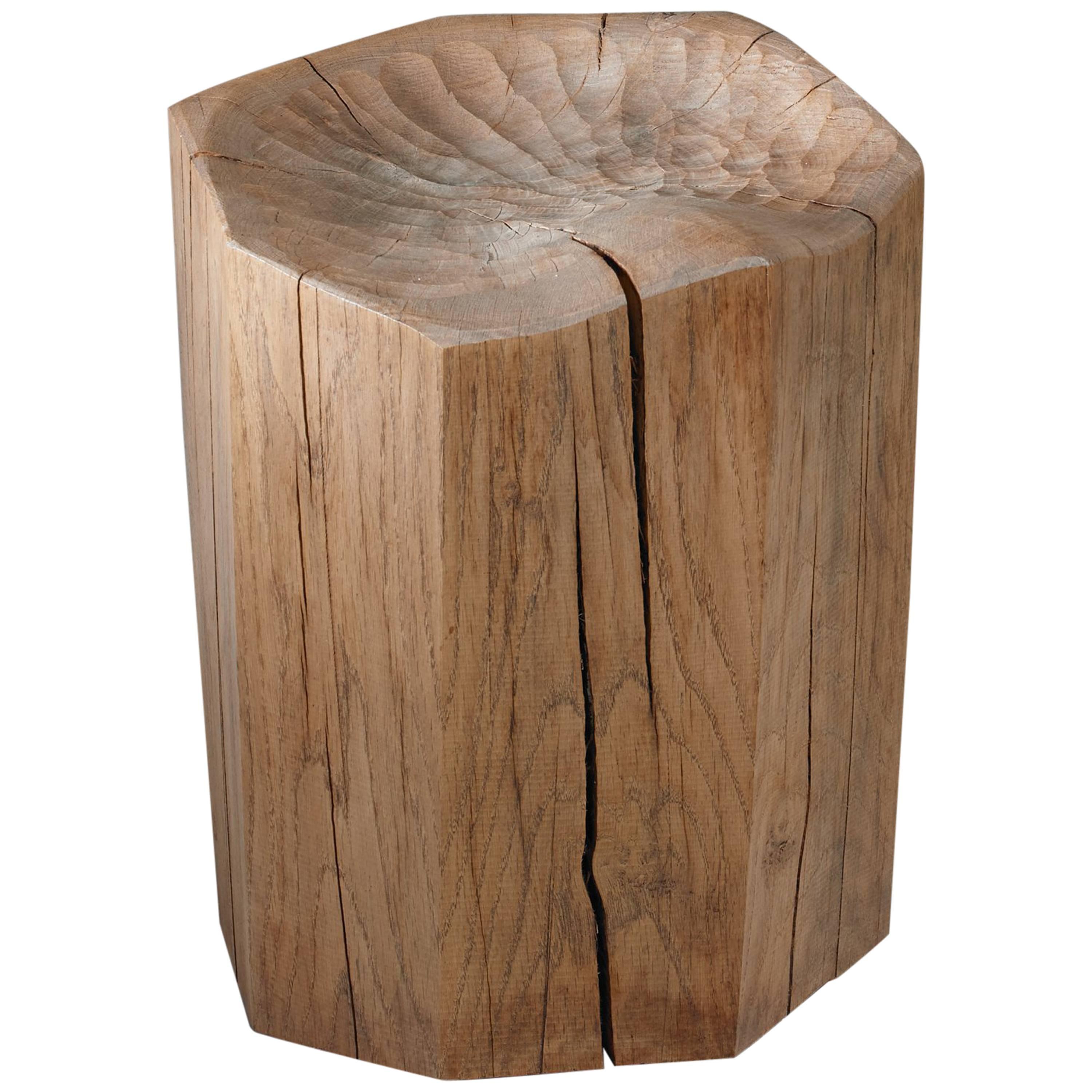 Kaspar Hamacher Der Sitz Oak Stool, Belgium For Sale