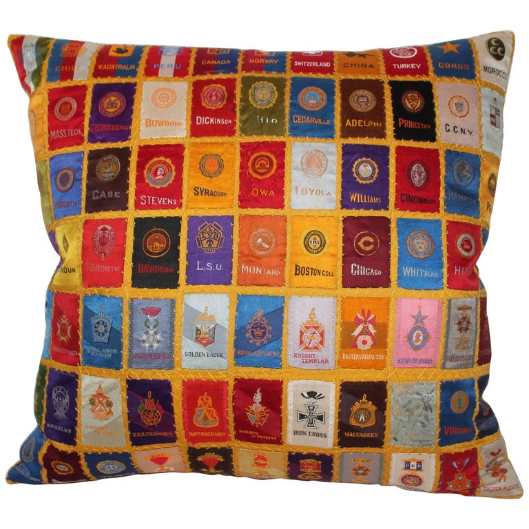 Cigar Silk Premiums Quilted Pillow For Sale at 1stDibs