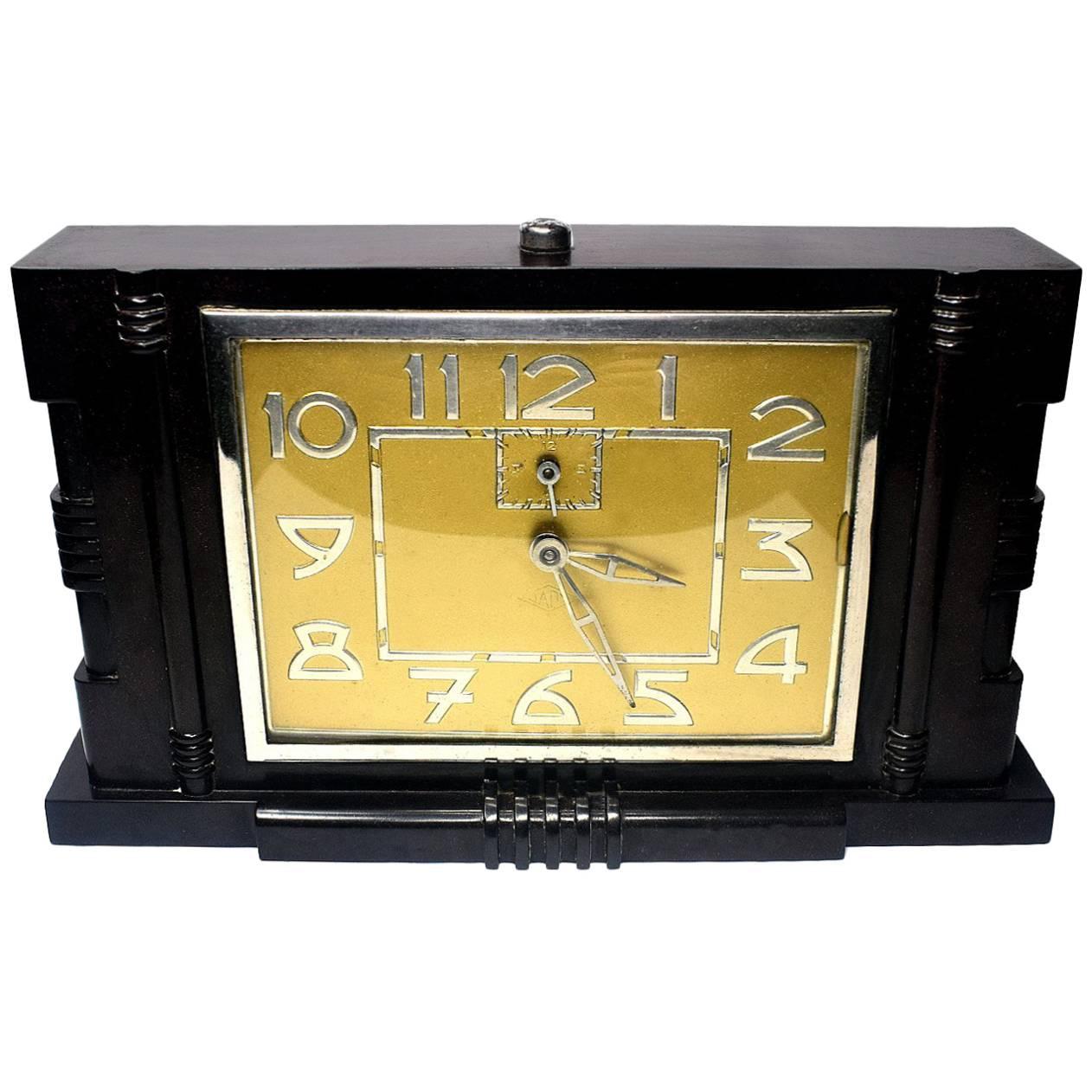 French Art Deco Clock by Japy