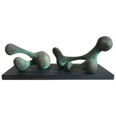 1950s Mid - Century Modern Bronze Biomorphic Abstract Sculpture